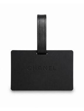 Black Chanel Luggage Tag with Identification Card